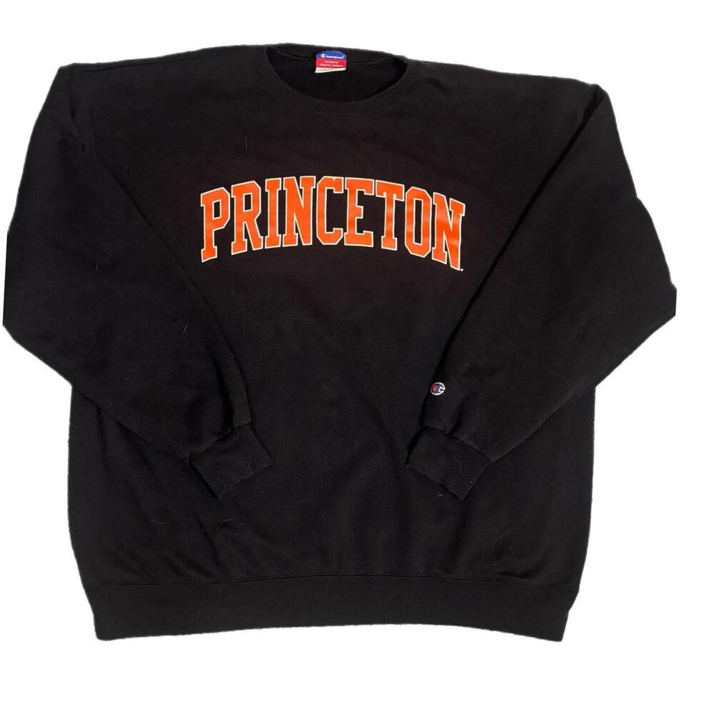 Vintage champion black& orange Princeton crewneck (xxl)